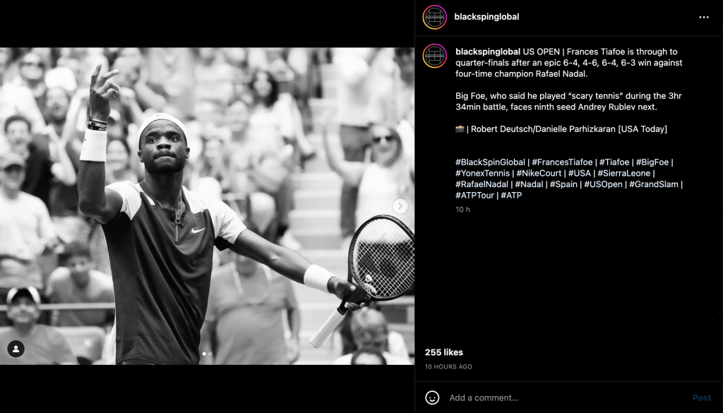 blackspinglobal
US OPEN | Frances Tiafoe is through to quarter-finals after an epic 6-4, 4-6, 6-4, 6-3 win against four-time champion Rafael Nadal.⁣
⁣
Big Foe, who said he played “scary tennis” during the 3hr 34min battle, faces ninth seed Andrey Rublev next.⁣
⁣
📸 | Robert Deutsch/Danielle Parhizkaran [USA Today]⁣