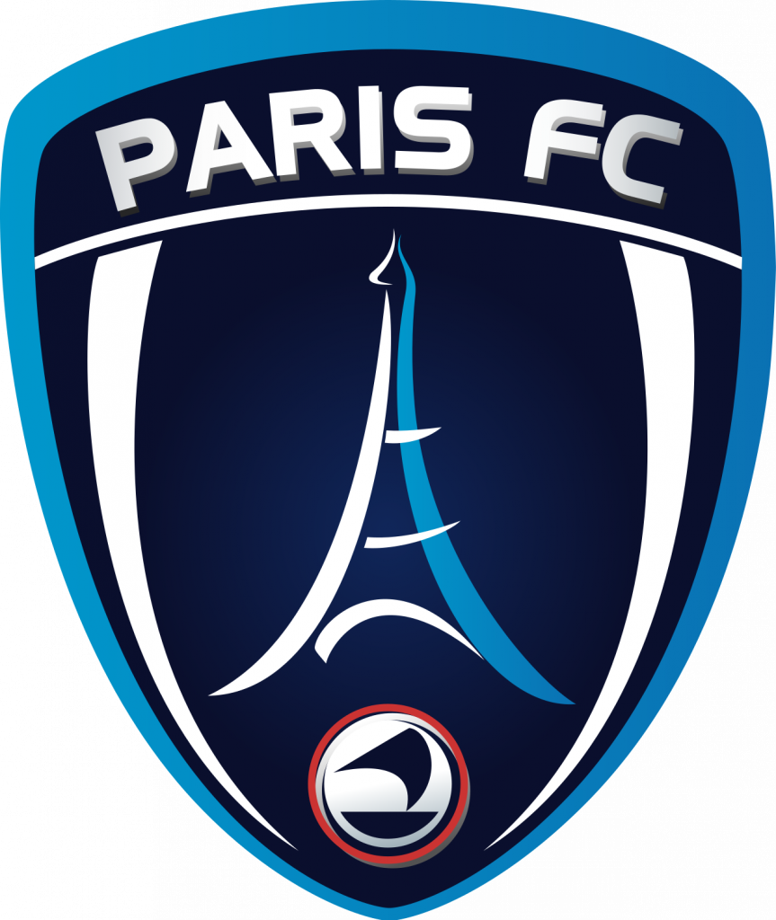 Paris FC logo featuring an illustration of the Eiffel tower
